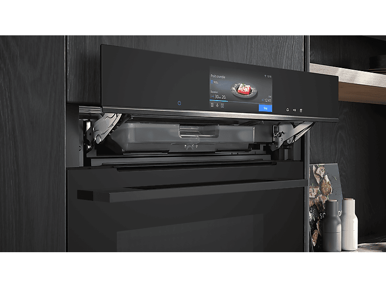 Siemens HS758G3B1 iQ700, Backofen mit Backofenassistenten und Sprachsteuerung (71 l, Schwarz, 594 mm breit, A+, mit Dampfgarfunktion) — Foto 4 von 5