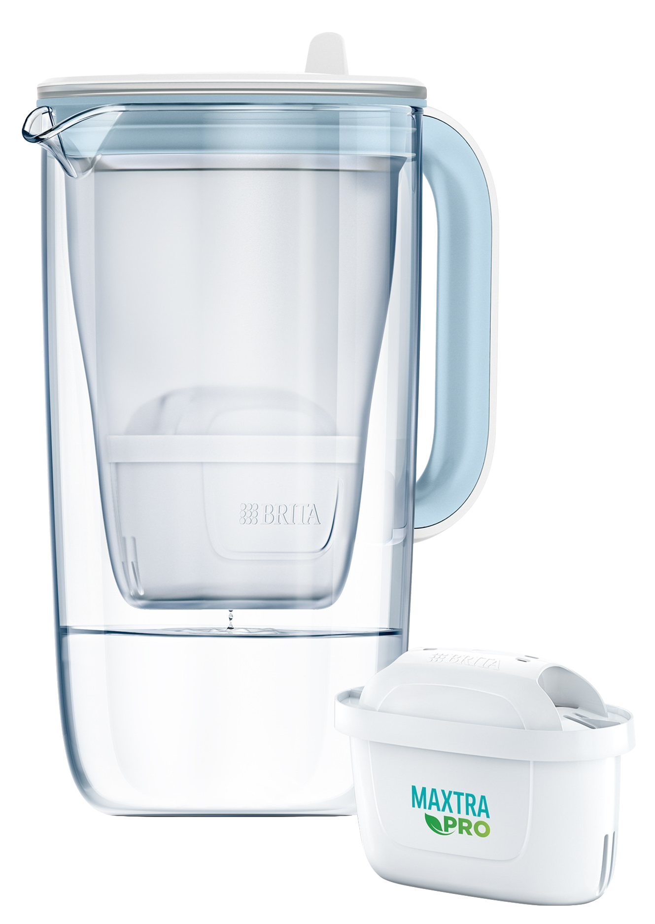 BRITA One vízszűrő Üvegkancsó, 2.5 l, Maxtra PRO filterrel, világoskék (BR1050452)