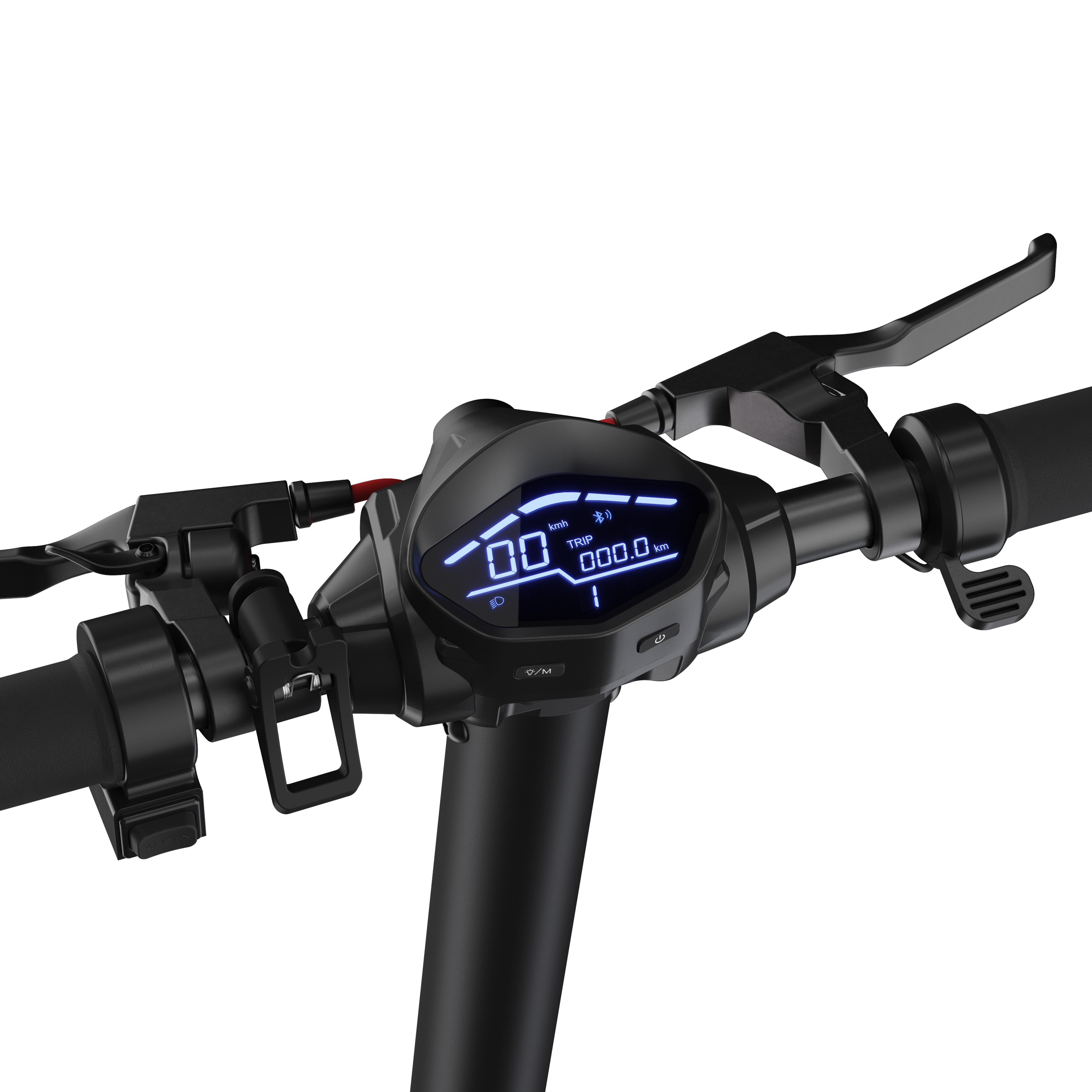 SHARP EM-KS4AEU-B E-Scooter mit eingebautem Display und Steuerung per App, Black