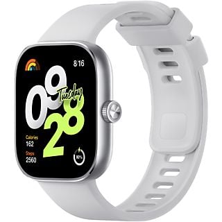 Smartwatch - Xiaomi Redmi Watch 4, Bluetooth, Hasta 20 días, Multideporte, Gris plata