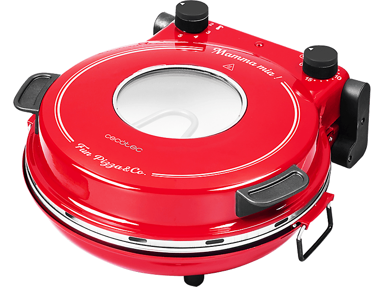 REACONDICIONADO Seminuevo Excelente Horno eléctrico pizzas - Cecotec FunPizza&Co Mamma Mia Vista, 1200W, Doble resistencia, 420°C, Cerámica, 5 niveles
