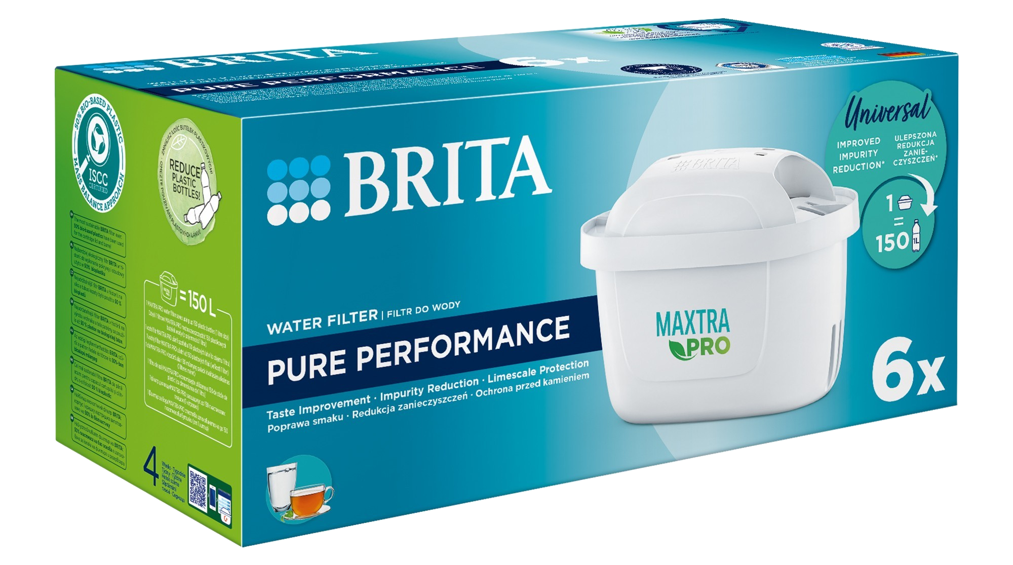 Brita vízszűrő doboza. Maxtra Pro szűrővel és 6x felirattal.