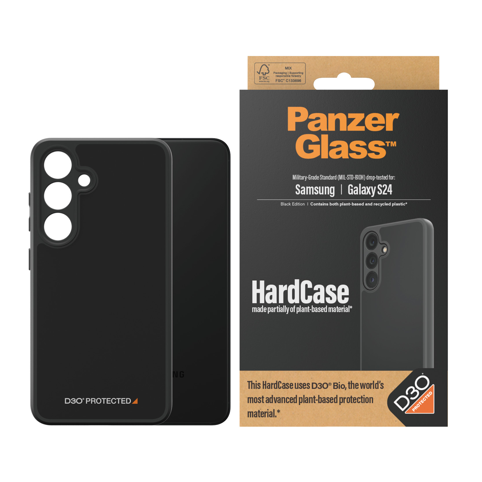 PANZERGLASS Cover HardCase D3O Samsung Galaxy S24 Noir (PZ-1216)