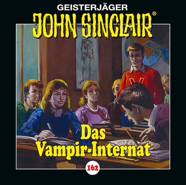 Comic-Cover mit Kindern in einem Klassenzimmer mit Vampiren. Text auf Deutsch.