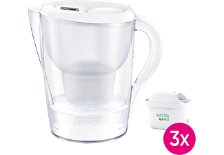 BRITA Marella XL vízszűrő kancsó kezdőcsomag, 3.5 l, 3 db Maxtra PRO filterrel, fehér (BR1052782)