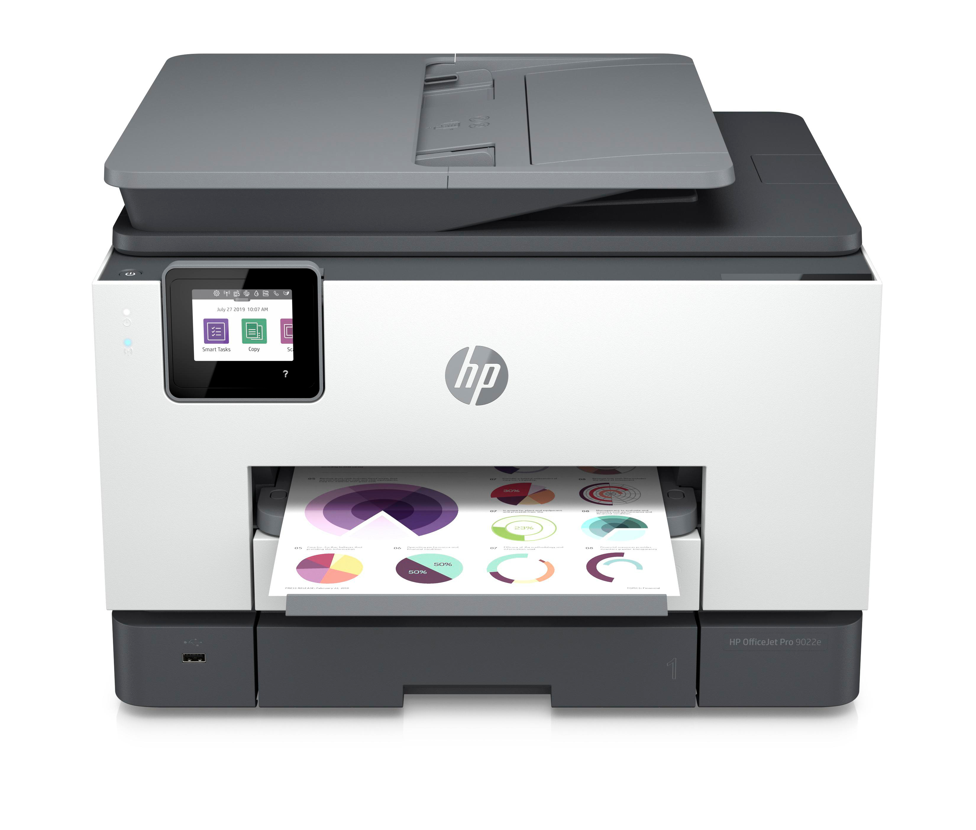 Tintenstrahl OfficeJet Netzwerkfähig Multifunktionsdrucker WLAN 9022e Ink) Pro HP (Instant