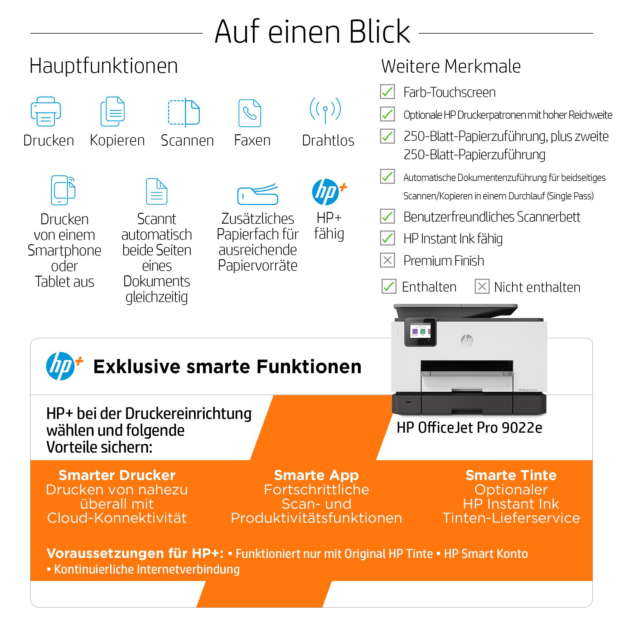 HP OfficeJet Pro 9022e (Instant Ink) Multifunktionsdrucker