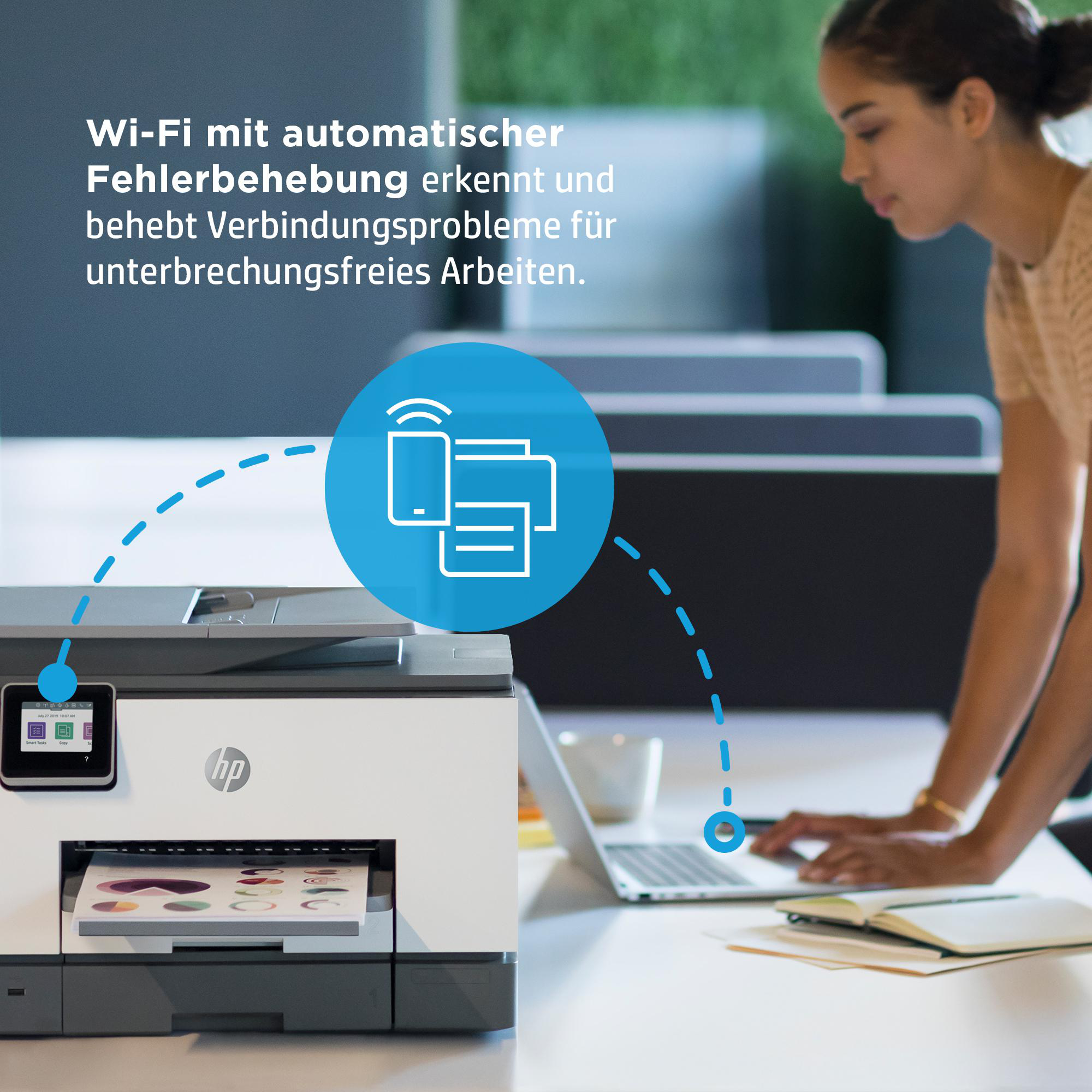 HP OfficeJet Pro 9022e (Instant Tintenstrahl Ink) Netzwerkfähig Multifunktionsdrucker WLAN