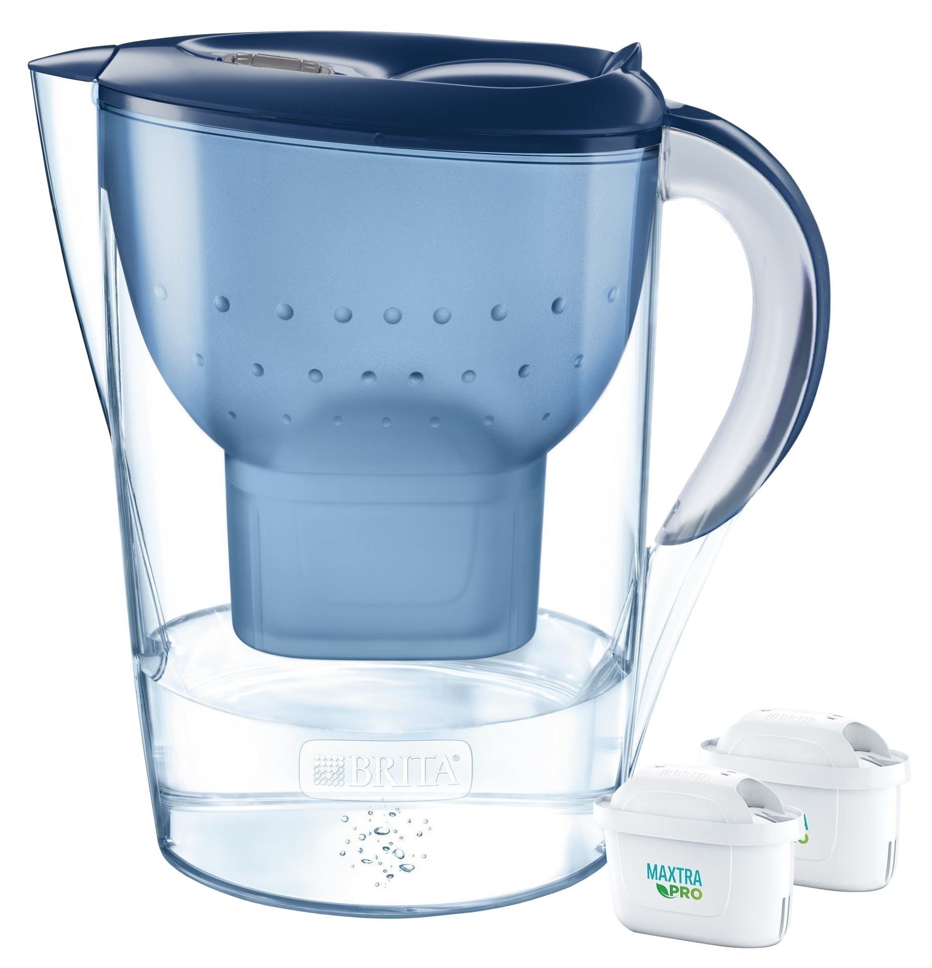 BRITA Marella XL vízszűrő kancsó kezdőcsomag, 3.5 l, 2 db Maxtra PRO filterrel, kék (BR1052786)