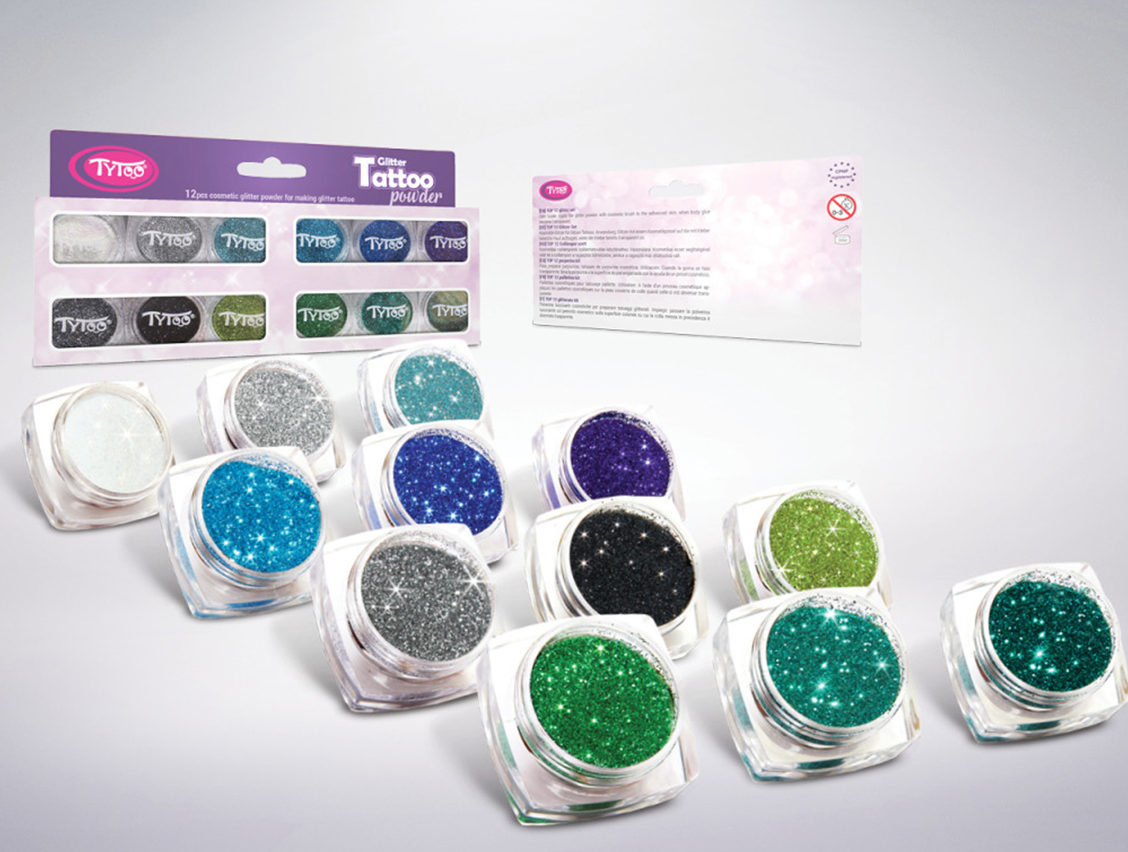 TYTOO Csillámpor szett Legszebb hideg színek válogatása (TY50145)