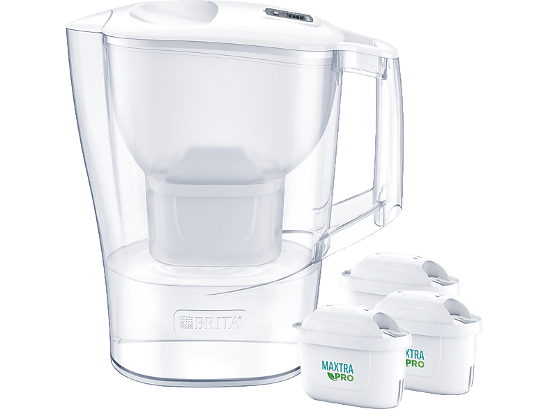 BRITA Aluna Cool vízszűrő kancsó kezdőcsomag, 2.4 l, 3 db Maxtra PRO filterrel, fehér (BR1053554)