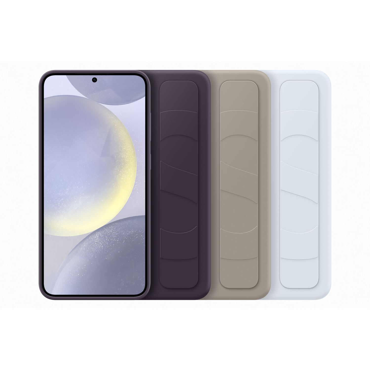 Four phone cases with a phone and a white background.