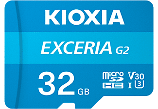 KIOXIA 32GB Exceria G2 Micro SDHC U1 V30 4K 100/50 MicroSD Kart Mavi