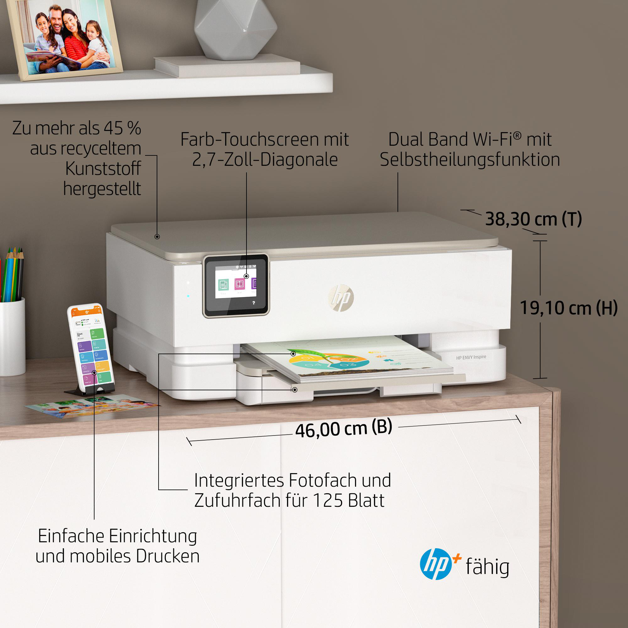 Inspire HP ENVY (Instant Inkjet 7220e Thermal Multifunktionsdrucker Ink) WLAN