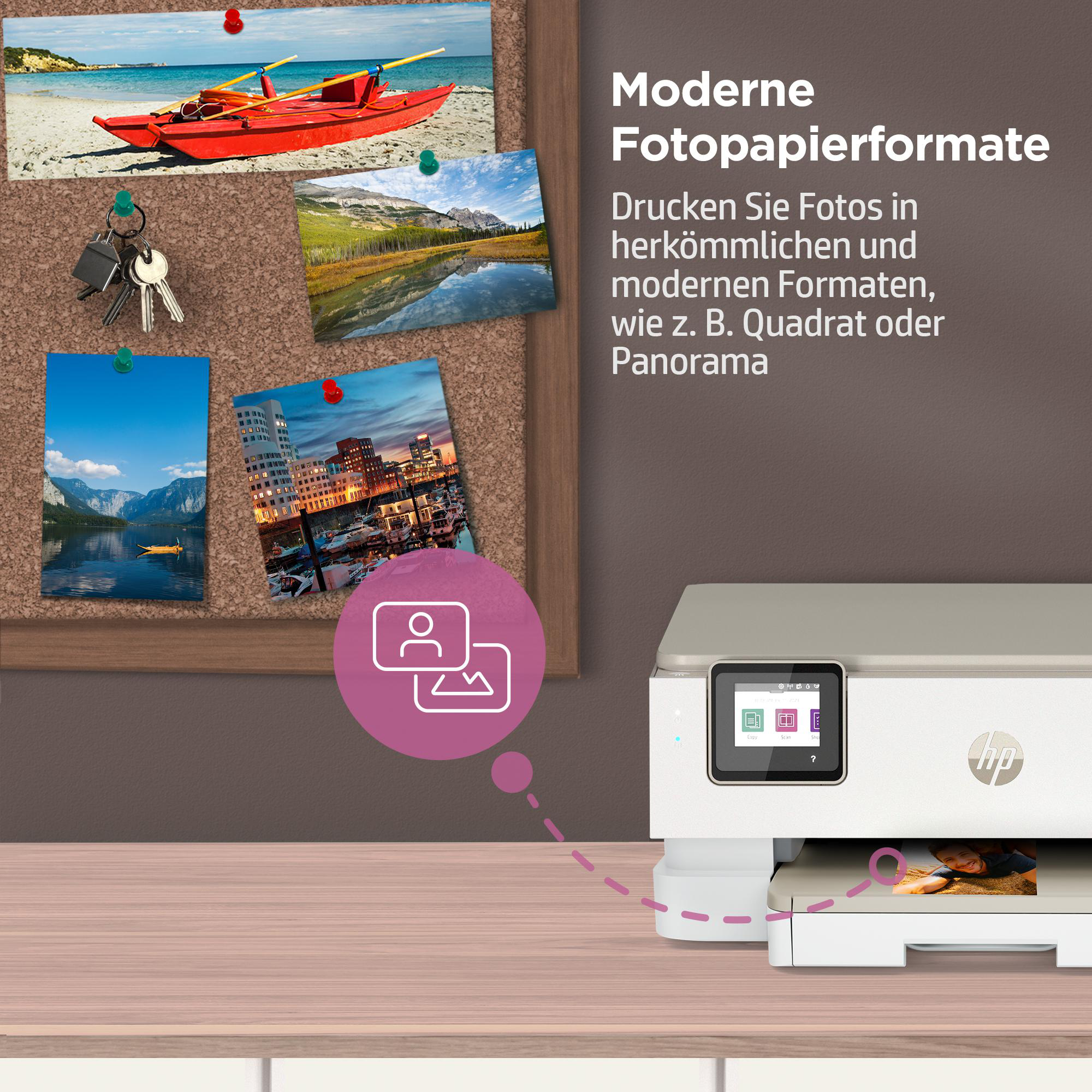 HP ENVY WLAN Ink) Inspire Multifunktionsdrucker (Instant Thermal Inkjet 7220e