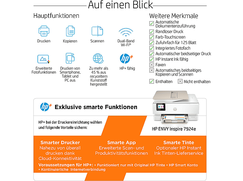 Thumbnail - HP ENVY Inspire 7924e (Instant Ink) Multifunktionsdrucker
