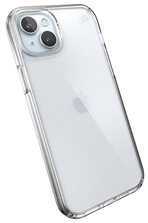 SPECK Presidio2 Clear iPhone 15/14 Plus tok, átlátszó, körkörös védelemmel ellátott (150456-5085)