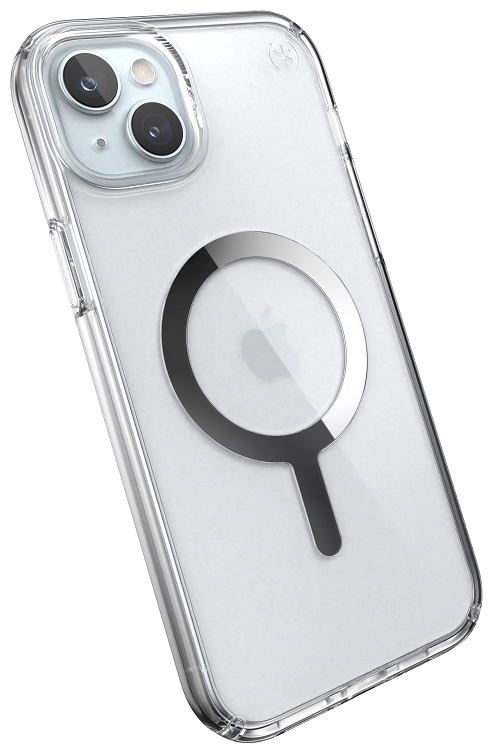 SPECK Presidio2 CLEAR+MS iPhone 15/14 Plus tok, átlátszó, körkörös védelemmel ellátott (150565-3240)