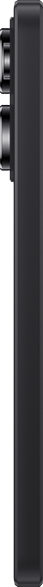 Fekete Samsung telefon. Oldalnézet, a ívelt dizájnnal.