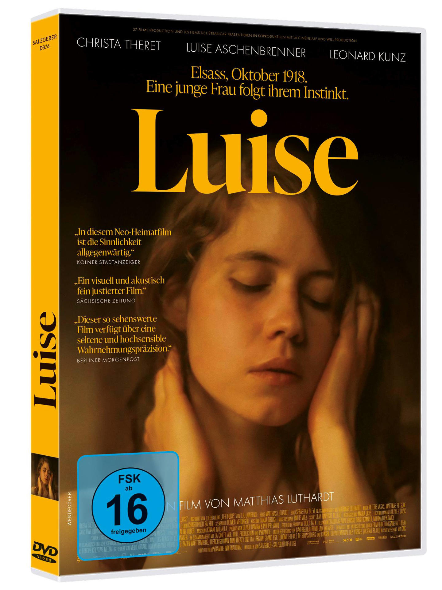 DVD-Hülle mit dem Film 'Luise'. Das Cover zeigt das Gesicht einer Frau.