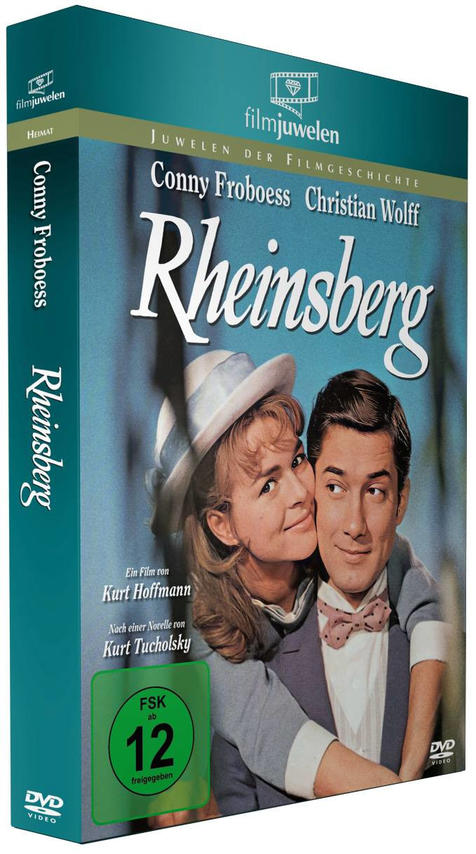DVD-Boxset für den Film Rheinsberg, mit Paar auf dem Cover und Text, mit grünem Rating-Abzeichen.