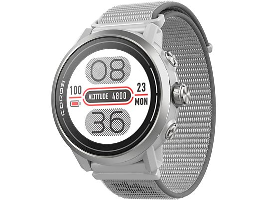 COROS APEX 2 - Smartwatch (Largeur de connecteur de bracelet 20 mm, Nylon, Gray)