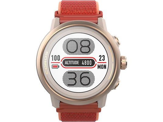 COROS APEX 2 - Smartwatch (Larghezza attacco cinturino 20 mm, Nylon, Corallo)