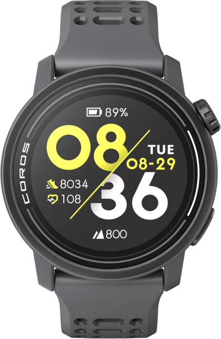 COROS Pace 3 - Smartwatch (22 mm, silicone, Noir)