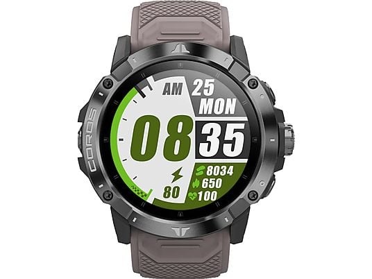COROS VERTIX 2 - Smartwatch (Largeur de connecteur de bracelet 26 mm, Silicone/nylon, Obsidienne)