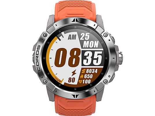 COROS VERTIX 2 - Smartwatch (Breite Armbandanschluss 26 mm, Silikon/Nylon, Lava)