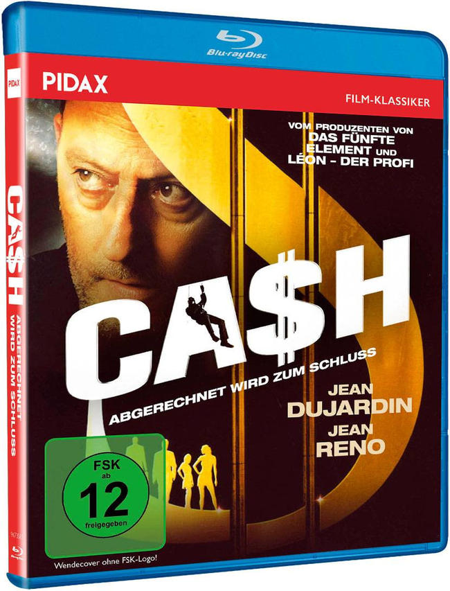 Blu-ray Disc Cover für den Film 'Cash' mit Jean Dujardin.