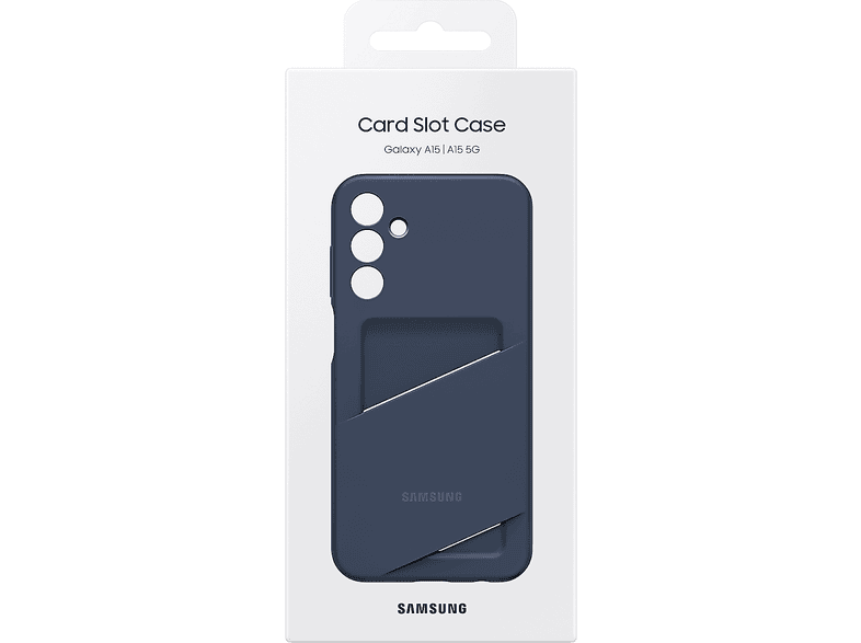 Samsung Card Slot Backcover, für Samsung Galaxy A15 A15 5G, Schwarz/Blau; Schutzhülle — Foto 5 von 5