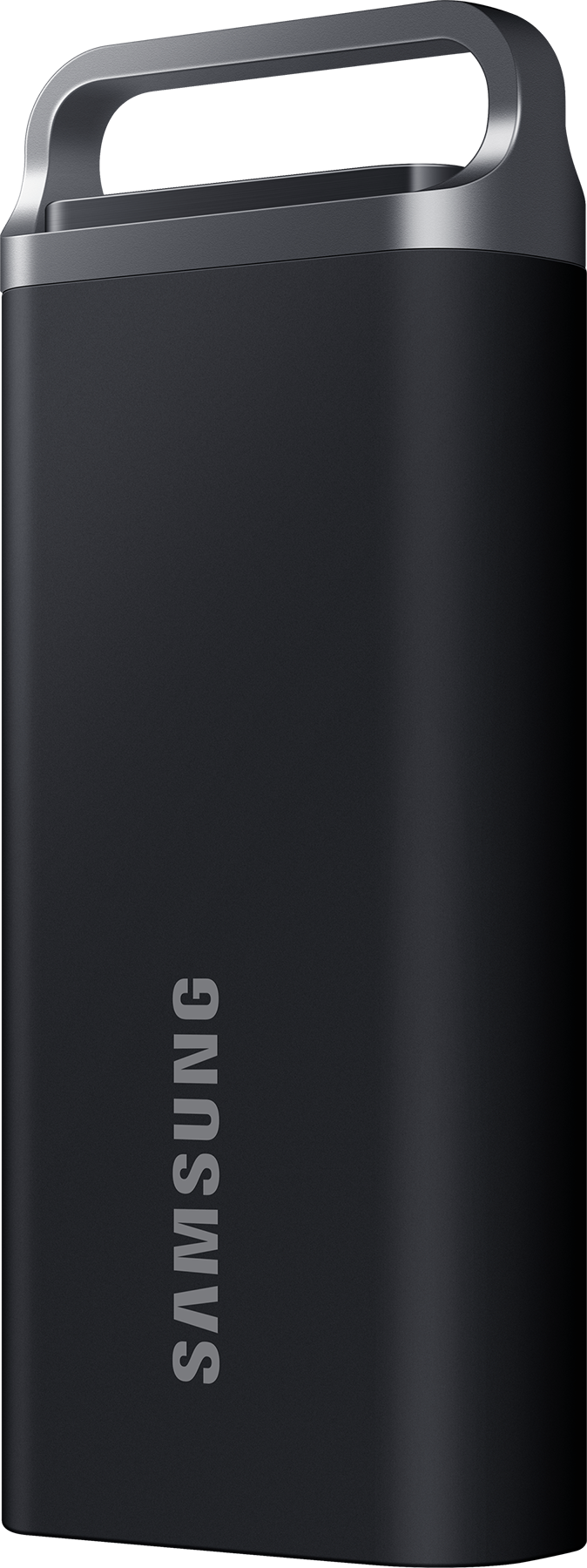 Chiavetta USB nera. Una chiavetta USB Samsung nera con un anello in metallo.