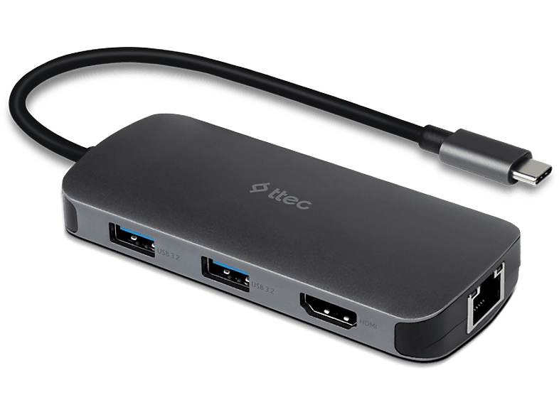 TTEC 8 Port USB-C Hub USB-C 100W PD 3.0 HDMI GB Ethernet 2*USB-A 3.2 USB-A 2.0 Macbook Uyumlu USB Hub