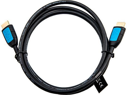 ISY IHD-1500 - Câble HDMI 4K haut débit avec Ethernet (Noir/bleu)