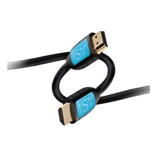 ISY IHD-3000 - Câble HDMI 4K haut débit avec Ethernet (Noir/bleu)