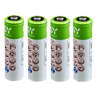 ISY NiMH AAA 800 mAh - Wiederaufladbare Batterien (Weiss/Grün)