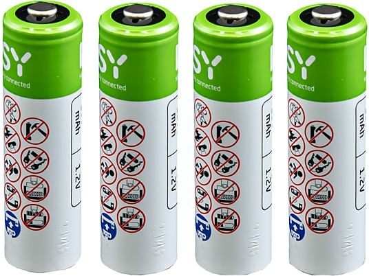 ISY NiMH AAA 800 mAh - Batterie ricaricabili (Bianco/verde)