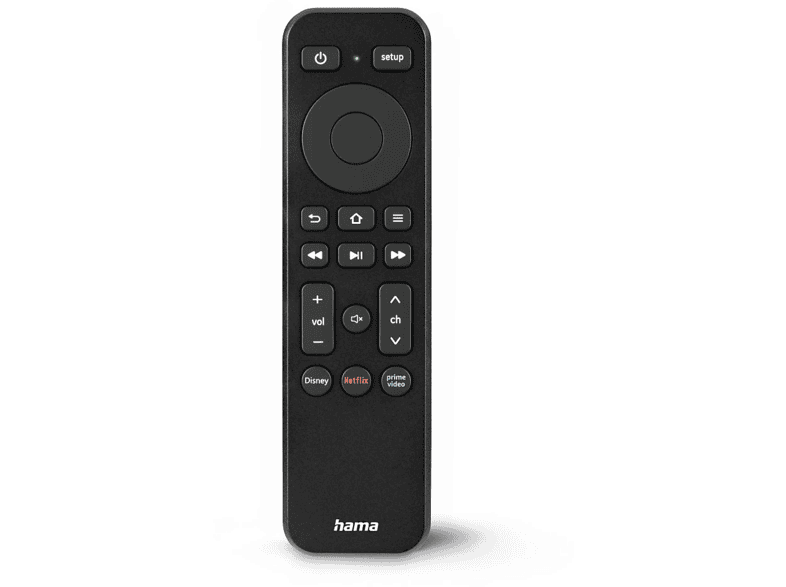 Hama Fernbedienung, f. TV + Button Netflix, Prime Video, Disney+, programmierbar