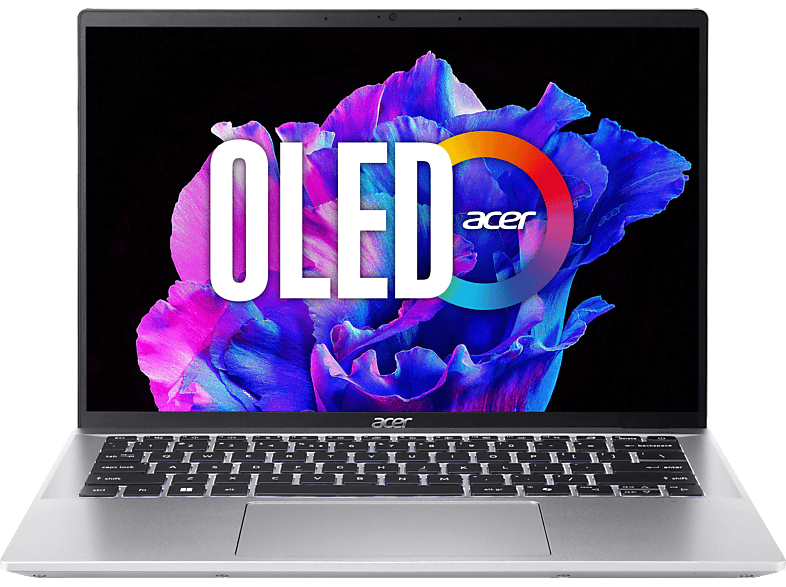 ACER Swift Go 14 OLED (SFG14-72-7186) mit Tastaturbeleuchtung, EVO, Notebook, mit 14 Zoll Display, Intel® 155H Prozessor, 32 GB RAM, 1 TB SSD, Intel®, Arc® GPU, Pure Silver Windows 11 Home (64 Bit)