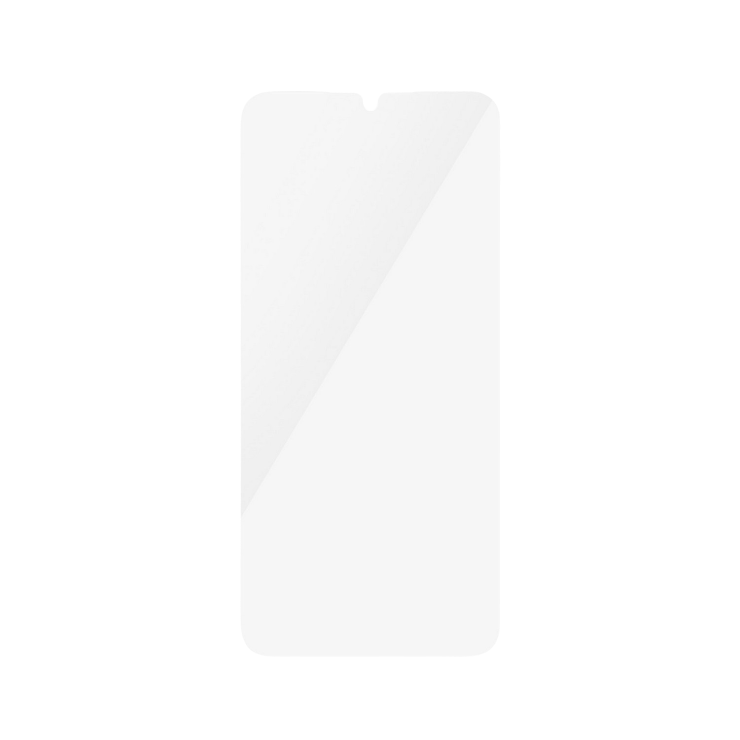 Protecteur d'écran blanc pour téléphone, forme rectangulaire.
