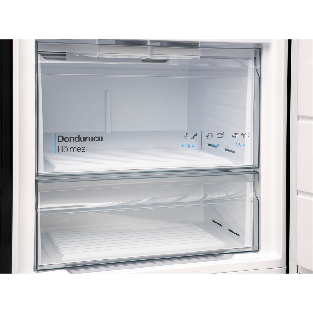 VESTEL Retro NFK52211 471L Alttan Donduruculu No-Frost Buzdolabı Siyah