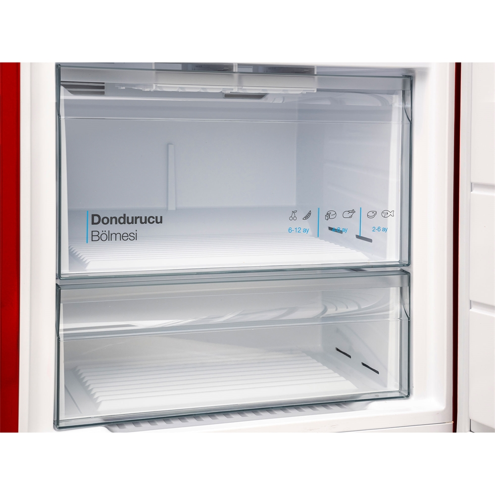 VESTEL Retro NFK52211 471L Alttan Donduruculu No-Frost Buzdolabı Kırmızı
