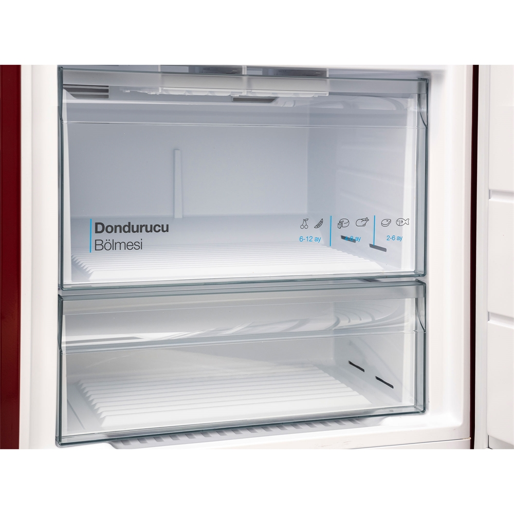 VESTEL Retro NFK52211 471L Alttan Donduruculu No-Frost Buzdolabı Bordo