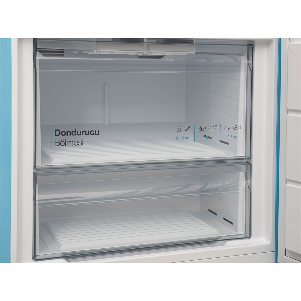VESTEL Retro NFK52111 E Enerji Sınıfı 471 L Alttan Donduruculu No-Frost Buzdolabı Düş Mavisi