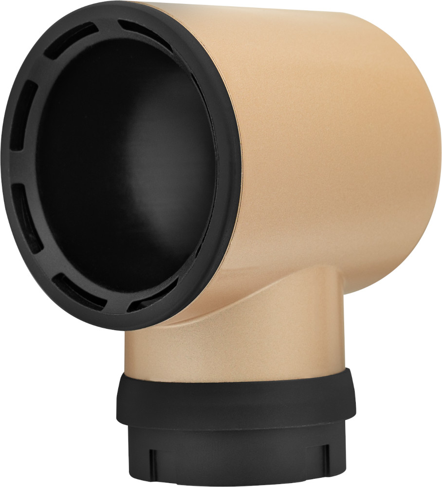 Composant d'enceinte doré avec bord noir, montrant la structure interne de l'enceinte.