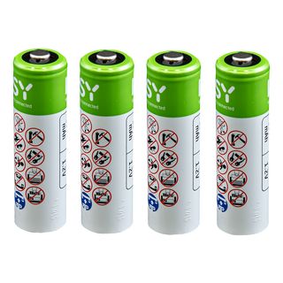 ISY NiMH AA 2300 mAh - Batteries rechargeables (Blanc/vert)
