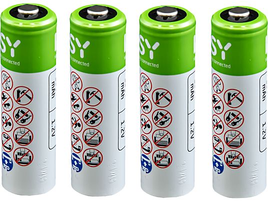 ISY NiMH AA 2300 mAh - Wiederaufladbare Batterien (Weiss/Grün)