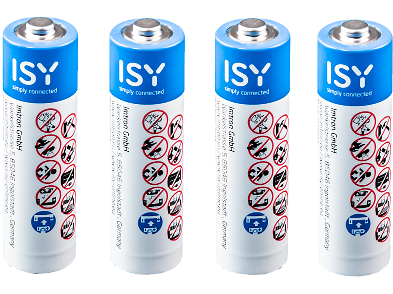 ISY 4x Alkaline AAA/LR03 - Batterie (Weiss/Blau)