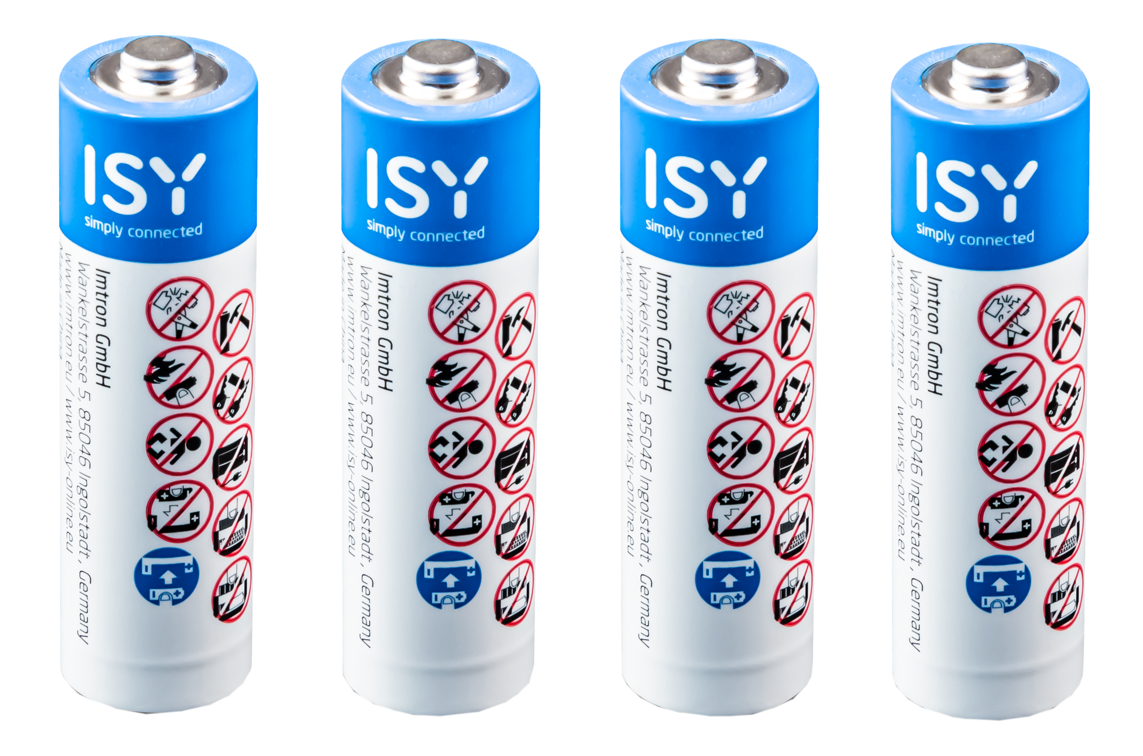 ISY 4 alcaline AAA/LR03 - Batteria (Bianco/blu)